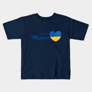 I am with Ukraine, design with map of Ukraine and heart Kids T-Shirt